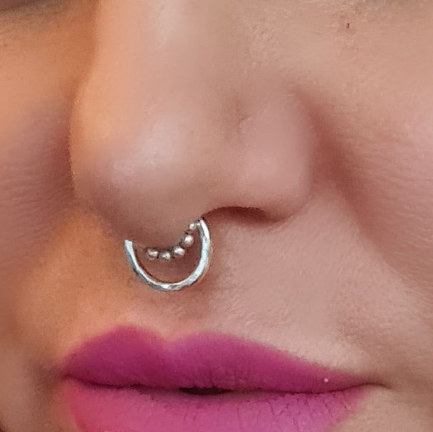 Sterling Silver Faux Septum Cuff