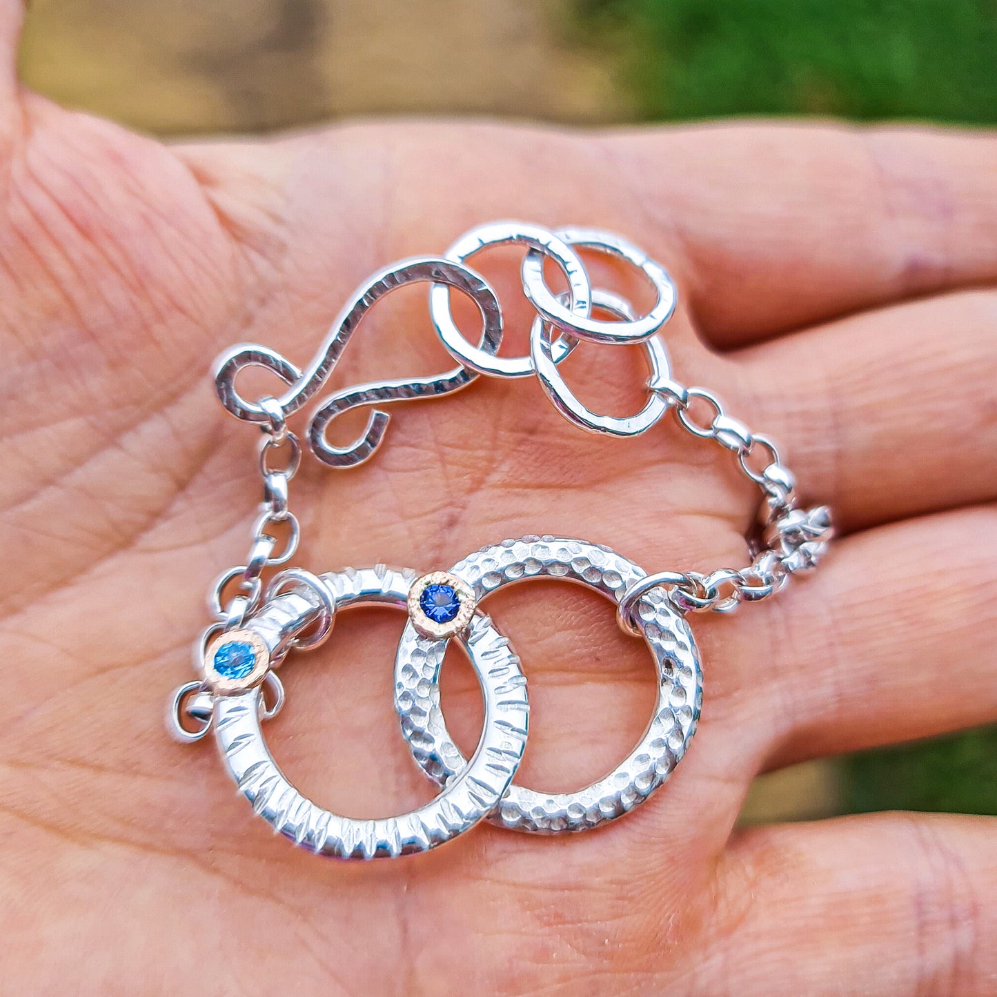 Disco Birthstone Infinity Bracelet
