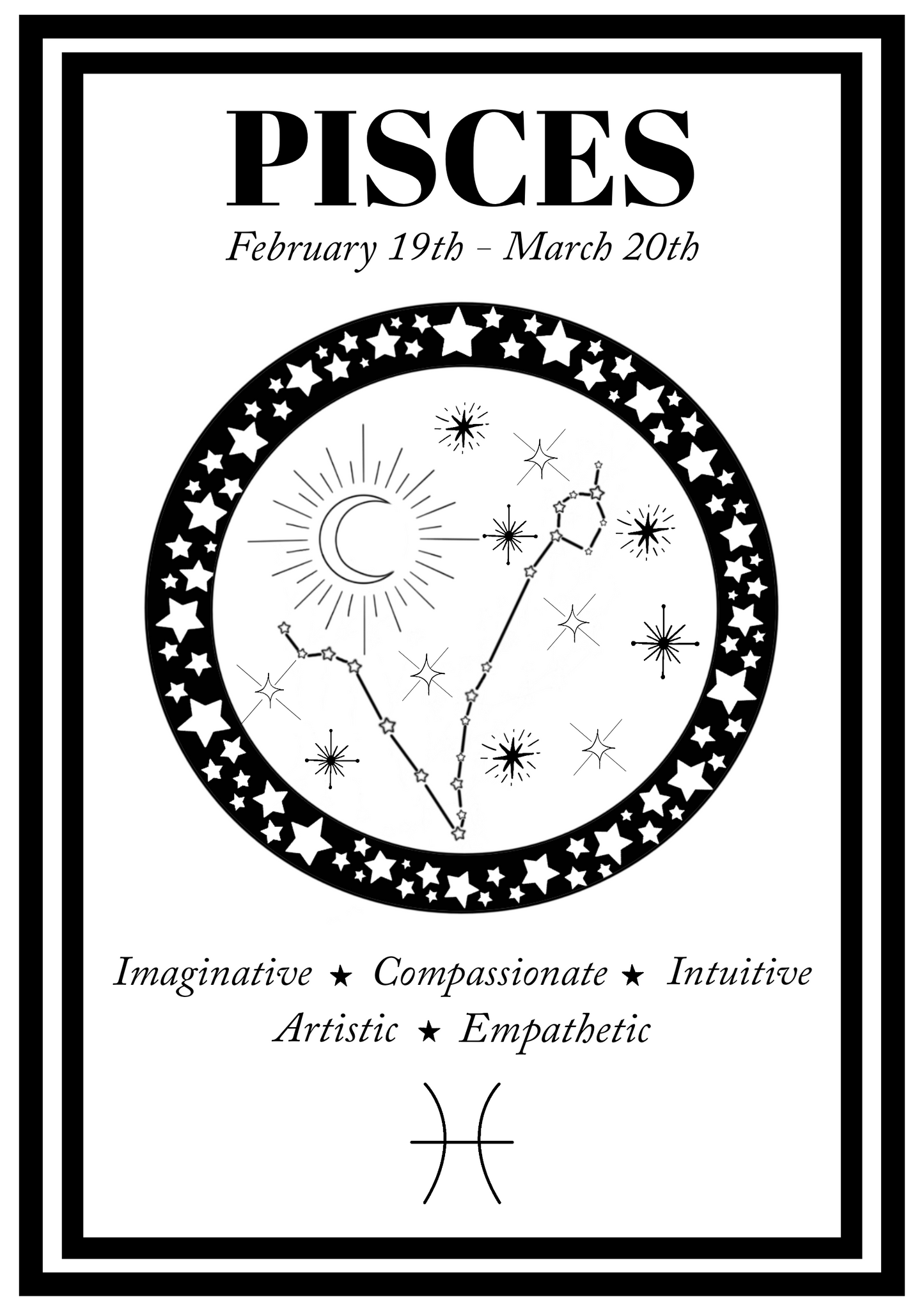 Zodiac Constellation Gold Foiled Greetings Card