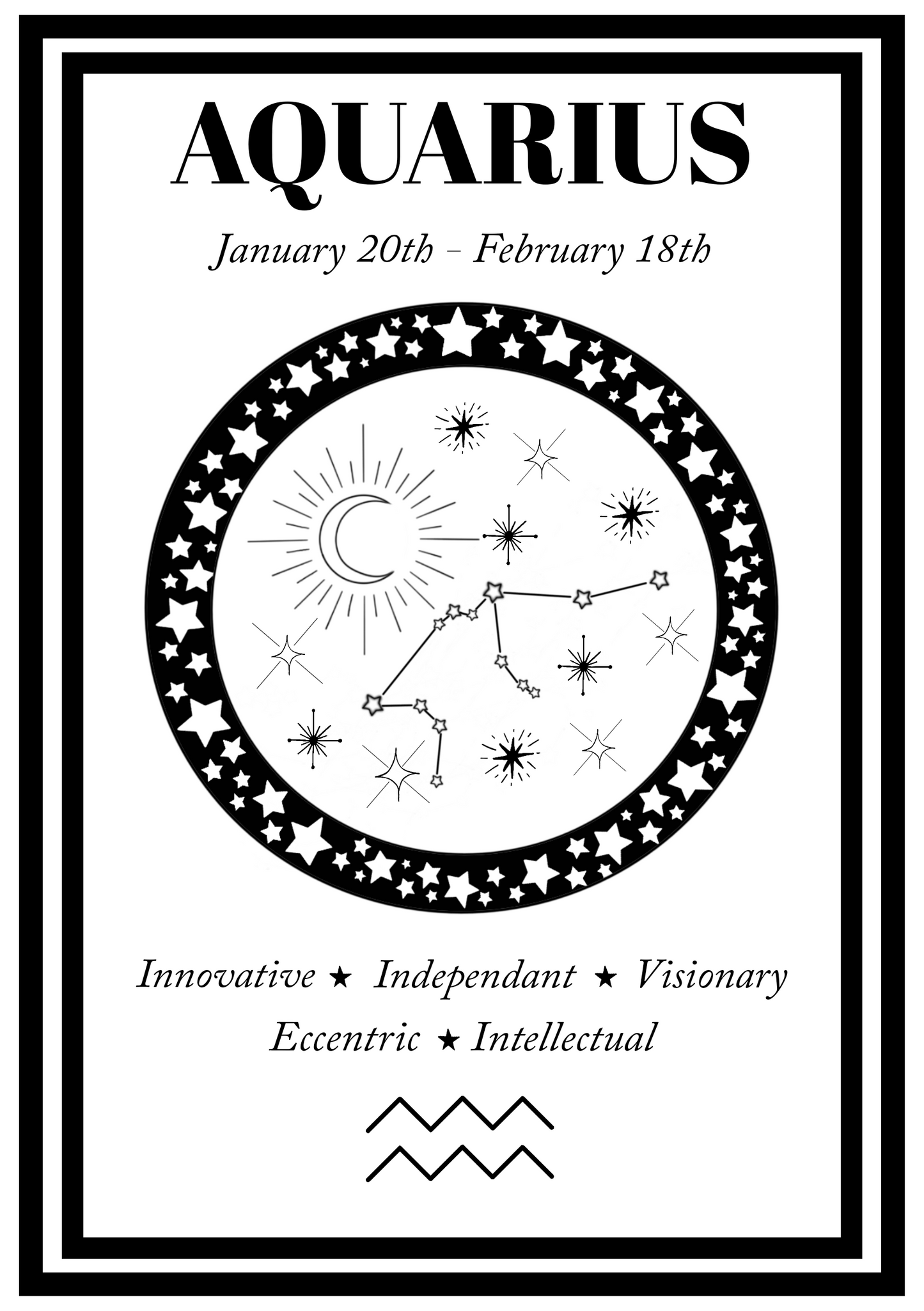 Zodiac Constellation Print