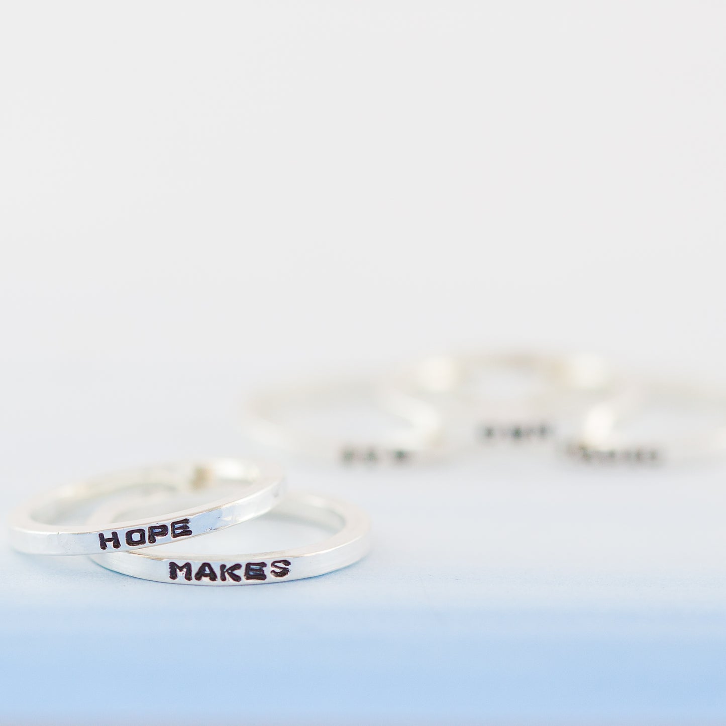Personalised Mini Sterling Silver Stacking Rings