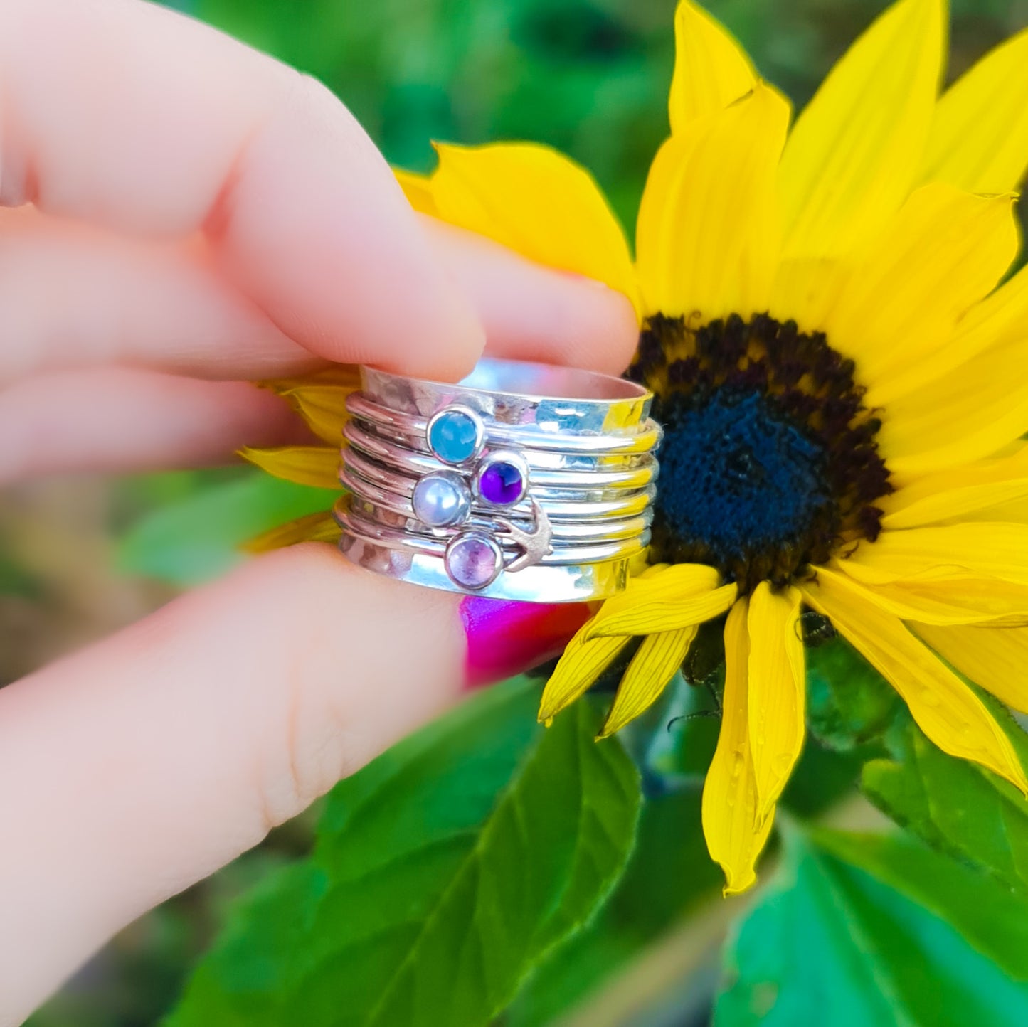 Birthstone Spinner Ring