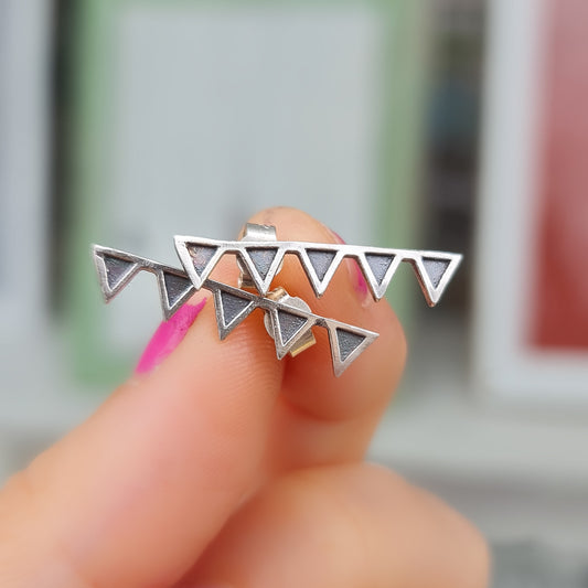 Sterling Silver Bunting Ear Climbers
