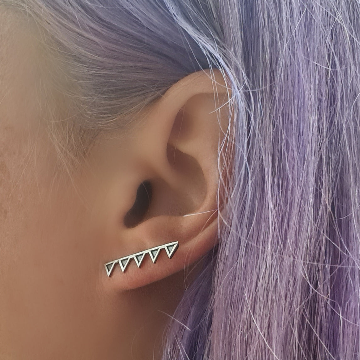 Sterling Silver Bunting Ear Climbers