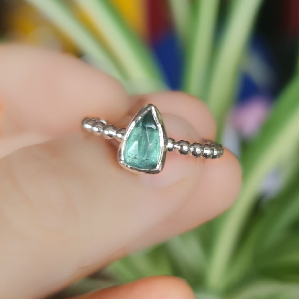 Slim Freeform Tourmaline Stacking Ring