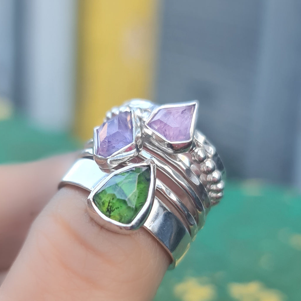 Chunky Freeform Tourmaline Stacking Ring
