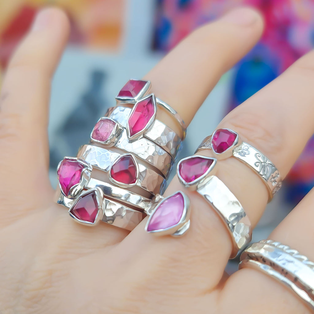 Chunky Freeform Tourmaline Stacking Ring