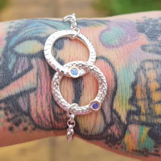 Disco Birthstone Infinity Bracelet