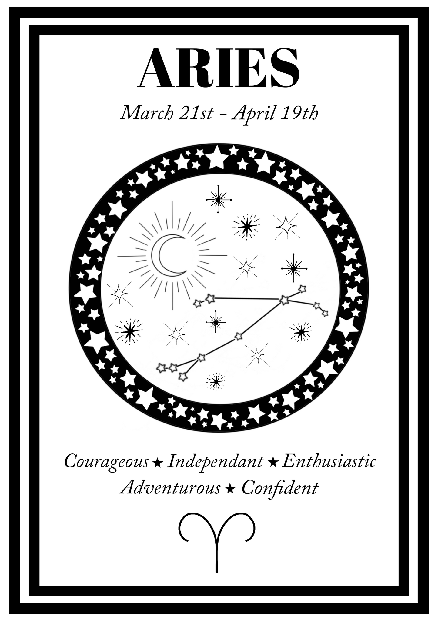 Zodiac Constellation Print