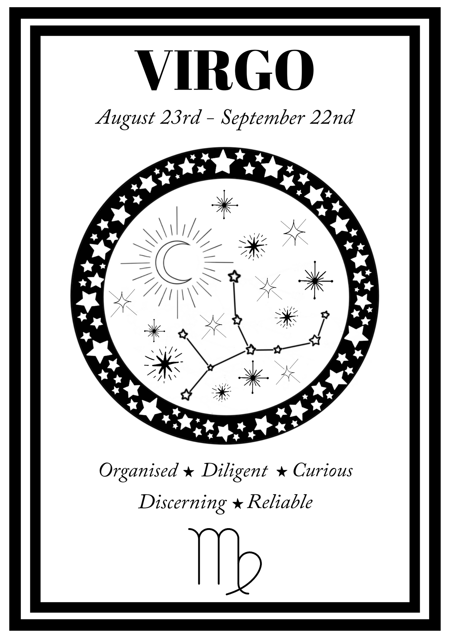 Zodiac Constellation Print