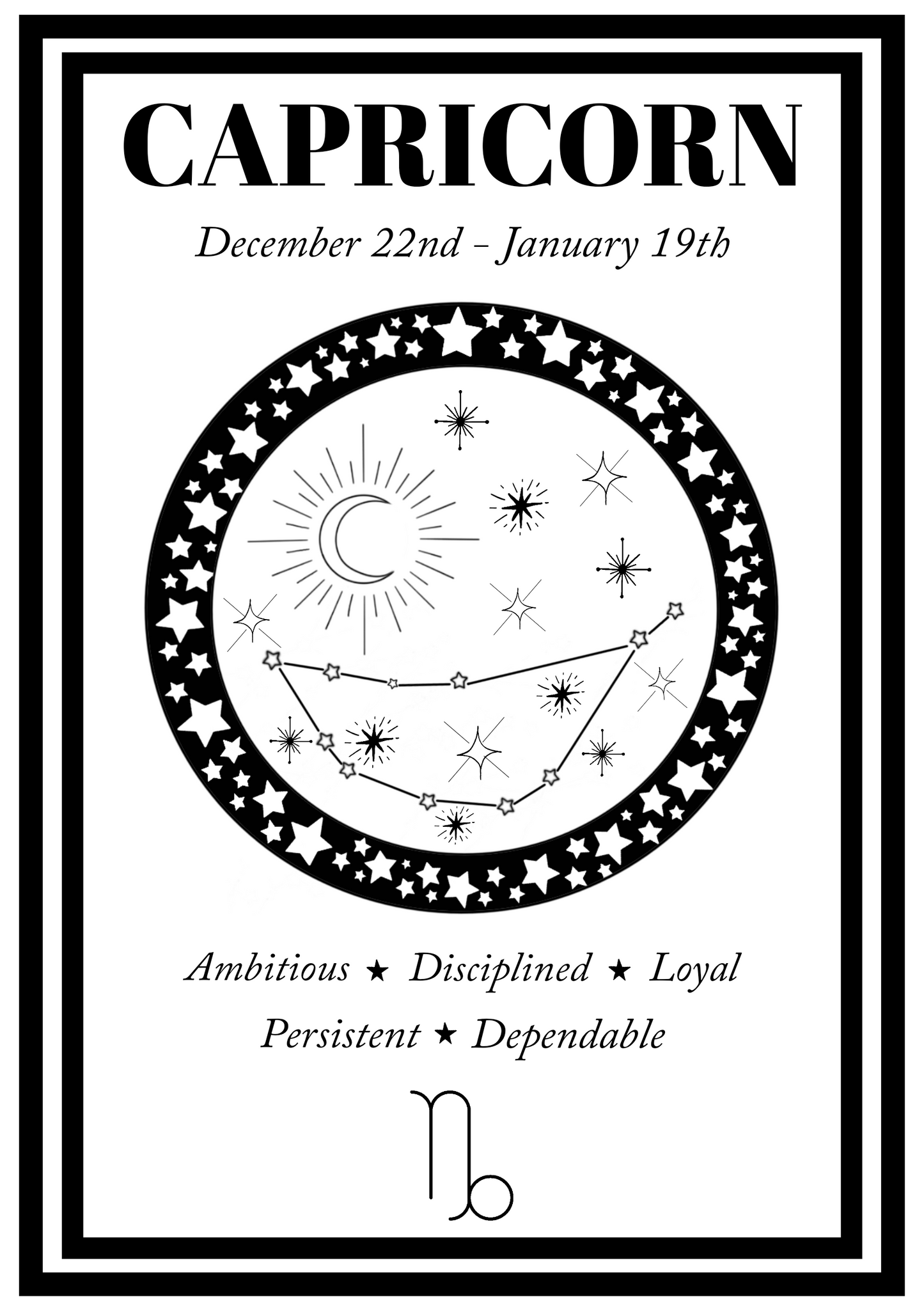 Zodiac Constellation Print