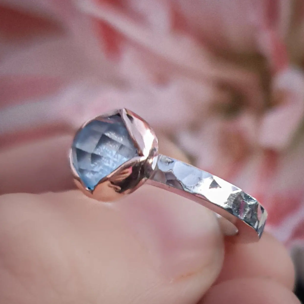 Personalised Disco Queen Gemstone Stacking Ring