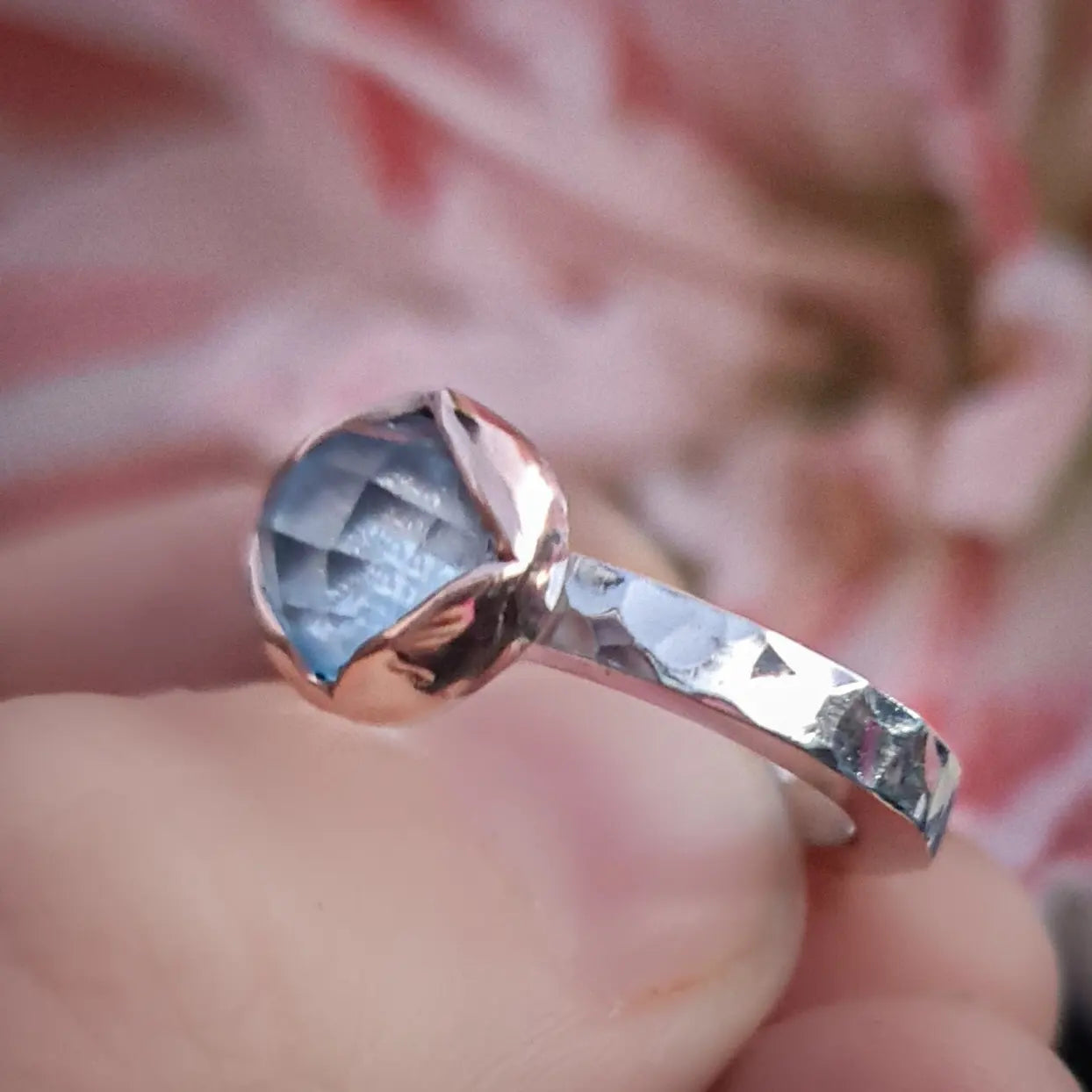 Personalised Disco Queen Gemstone Stacking Ring